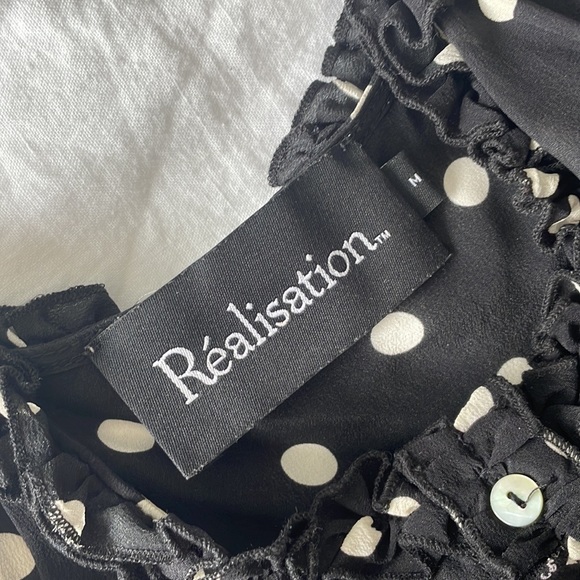 Realisation par Julia black polka dot mini dress - Picture 3 of 4